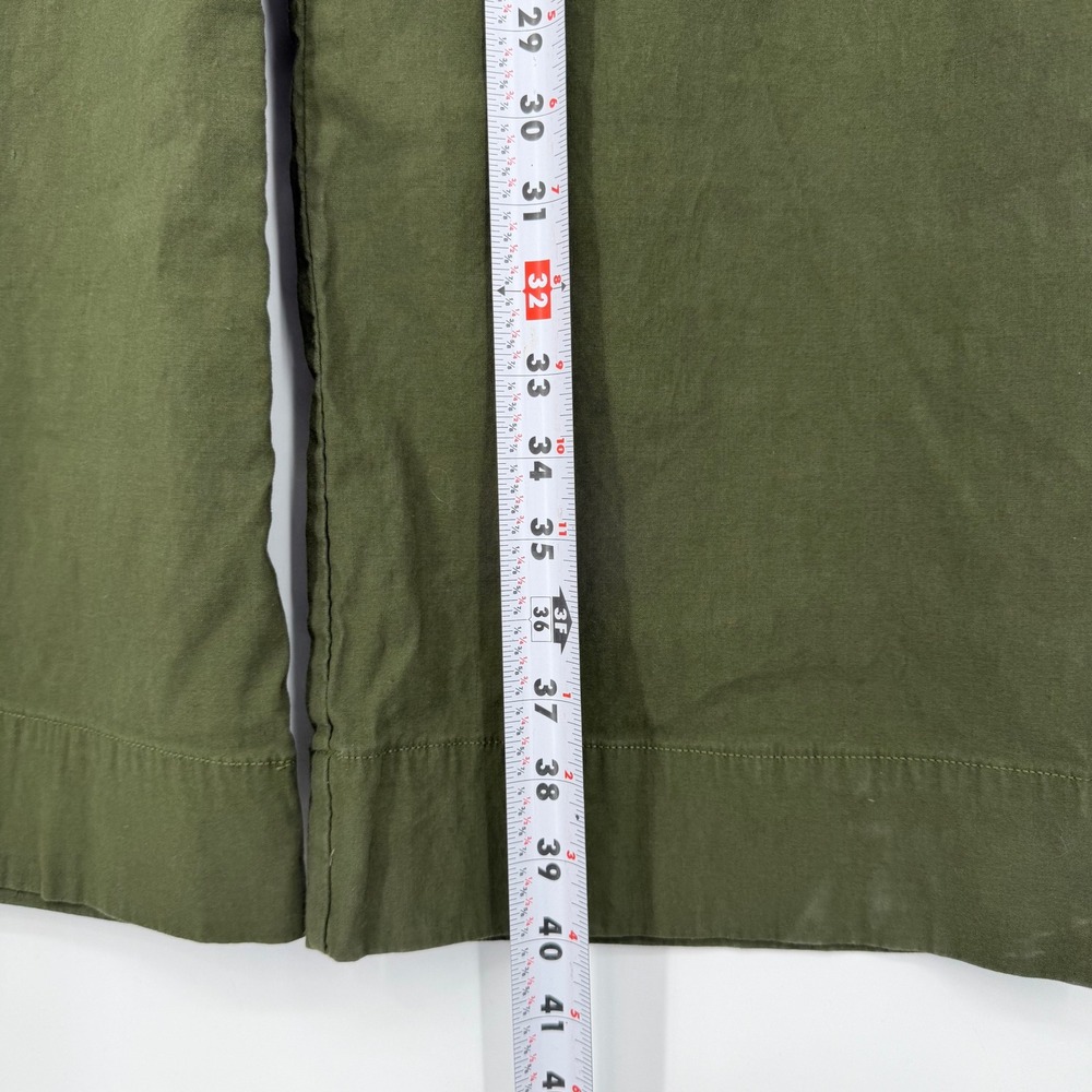 Maeve Anthropologie The Colette Wide Leg Pants Moss Green 28T OB1364733 Crop - Picture 12 of 12